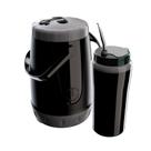 Kit tererê Unitermi PRETO grrafa térmica 2,5l + Copo térmico com bomba 650ml
