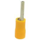 Kit Terminais Conectores Elétricos Tubulares Pré Isolados Ilhós Oco Amarelo Tipo Pino Agulha 4mm à 6mm Pacote Com 400pçs