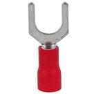 Kit Terminal Pré-Isolado Forquilha M5 Fio 0,5/1,5mm Vermelho 10 Unidades - CRIMPER
