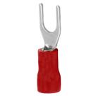 Kit Terminal Pré-Isolado Forquilha M5 Fio 0,5/1,5mm Vermelho 25 Unidades - CRIMPER