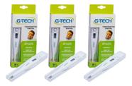 Kit Termometro Digital Axilar G-tech Branco Com Beep 3 Unidades