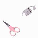 Kit Tesoura Arremate Precisão 4'' Curva + Guia Magnético p/ Costura Reta Domestica e Industrial - Imã Pequeno