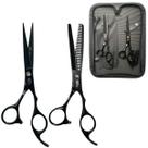 Kit Tesoura Barbeiro Profissional Umi navalha Desfiadeira 6.0 Kit Tesoura Barbeiro Profissional Umi navalha Desfiadeira 6.0