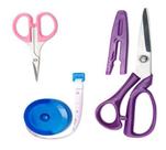 Kit Tesoura De Costura Alfaiate Com fita metrica e Tesoura Arremate LM-TC1656