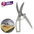 Kit Tesoura Trinchante Inox Multifunções Desossa Frango Corta Aves Peixe Carne Assada