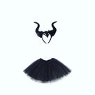Kit Tiara Chifre + Saia Cosplay Fantasia Carnaval