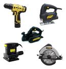 Kit Tico Tico Lixadeira Parafusadeira Sem Fio Serra Circular E Plaina Kit Tico Tico Lixadeira Parafusadeira Sem Fio Serra Circular E Plaina