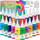 Kit Tie Dye HTVRONT 20 cores com garrafas extra grandes de 120 mL