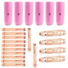 Kit TIG - 6 Bocais 8 - 6 Pinça 1,6mm - 6 Pinça 2,4mm - 2 Difusor 1,6mm - 2 Difusor 2,4mm