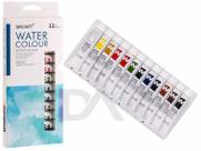 Kit Tinta Aquarela Estojo 12 Cores Bisnaga Sinoart SFP001