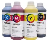 Kit Tinta Compativel Profeel Pigmentada Litro P/uso Epson