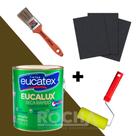 Kit Tinta Esmalte Eucalux 900ml Com 3 Lixas, 1 Rolo Espuma e 1 Pincel Pequeno Kit Tinta Esmalte Eucalux 900ml Com 3 Lixas, 1 Rolo Espuma e 1 Pincel Pequeno