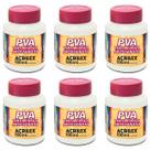 Kit Tinta Fosca Artesanato PVA Branco 6x 100ml Acrilex MDF Kit Tinta Fosca Artesanato PVA Branco 6x 100ml Acrilex MDF