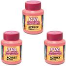 Kit Tinta Fosca Artesanato PVA Rosa Chá 3x 100ml Acrilex