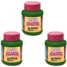 Kit Tinta Fosca Artesanato PVA Verde Oliva 3x 100ml Acrilex