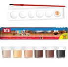 Kit Tinta Guache c/ 6 Tons Pele 15ml + Gode + Pincel Tris