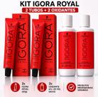 Kit Tinta Igora Royal 2un 6-1 + 2un Ox Água Oxigenada 60ml