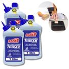 Kit Tinta Para Almofada Carimbo Azul 3 Uni 1 Litro Cada Com Aplicador Kit Tinta Para Almofada Carimbo Azul 3 Uni 1 Litro Cada Com Aplicador