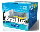 Kit Tinta Para Piscina Pu Acrílico Brasilux Azul 4,5 Litros