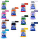 Kit Tinta para Tecido Fosca Acrilex 12 Cores 37ml Artesanato