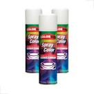 Kit Tinta Spray Automotivo Colorgin Branco Brilhante C/ 3