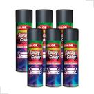 Kit Tinta Spray Automotivo Colorgin Preto Brilhante C/6