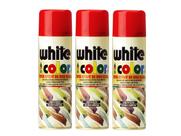 Kit Tinta Spray Vermelho Uso Geral 340ML Madeira Metal White Lub 3 Unidades