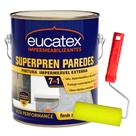 Kit Tinta Super Pren Emborrachada Anti Mofo Branca 3,6Kg + Rolo