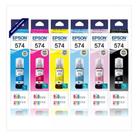 Kit tinta t574 6 cores original fotográfico compatível c/ impres. l8050 l18050