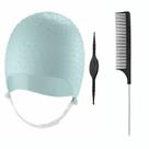 Kit Tintura Coloração Touca e Pente Separador de Mechas Luzes Silicone Agulha Dompel - Verde