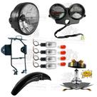 Kit Titan 125 Ano 2000 a 2004 / Farol Completo / Painel Completo / 4 Piscas / Paralama / Suporte Aranha Farol Kit Titan 125 Ano 2000 a 2004 / Farol Completo / Painel Completo / 4 Piscas / Paralama / Suporte Aranha Farol