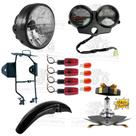 Kit Titan 125 Ano 2000 a 2004 / Farol Completo / Painel Completo / 4 Piscas / Paralama / Suporte Aranha Farol