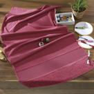 Kit toalha banhão felpudo jacquard bordar softbella 2 peças
