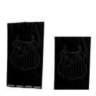 Kit Toalha de Banho e Rosto Aveludada Jacquard de Time Santos Preto Buettne