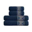 Kit Toalha de Banho e Rosto Casal Grande Bordada de Algodão