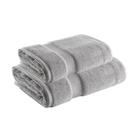 Kit Toalha de Banho e Rosto Cinza Super Soft Zero Twist Corttex Kit Toalha de Banho e Rosto Cinza Super Soft Zero Twist Corttex