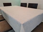 Kit Toalha de Mesa 6 Lugares Rendada TNT + Toalha de Cristal Kit Toalha de Mesa 6 Lugares Rendada TNT + Toalha de Cristal