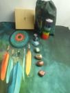 Kit toalha esoterica filtro sonho mais 7pedras 1pendulo vela