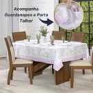 kit Toalha Mesa Páscoa 12 Lugares 4,00x1,50 mais 12 Guardanapos mais 12 Porta Talheres