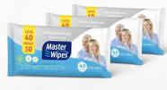 Kit Toalha Umedecida Adulto Master Wipes 120 unids - 03 pacotes