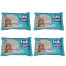 Kit Toalha Umedecidas Lenço Descartável Bebê Luli Care 4 Pacotes 240 Folhas Com Extrato de Camomila e Lavanda