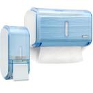 KIT TOALHEIRO COMPACTO PREMISSE 2D AZUL + SABONETEIRA COMPACTA COM RESERVATÓRIO 400ml KIT TOALHEIRO COMPACTO PREMISSE 2D AZUL + SABONETEIRA COMPACTA COM RESERVATÓRIO 400ml