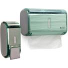 KIT TOALHEIRO COMPACTO PREMISSE 2D VERDE + SABONETEIRA COMPACTA COM RESERVATÓRIO 400ml KIT TOALHEIRO COMPACTO PREMISSE 2D VERDE + SABONETEIRA COMPACTA COM RESERVATÓRIO 400ml