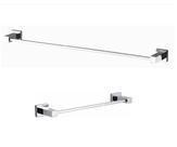 Kit Toalheiro de 63cm Porta Toalha de Rosto 30cm Premium