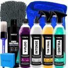 Kit Tok final Sintra Fast V Floc Intense Pneu Pretinho Vonixx Limpeza Bactericida Brilho e Proteção