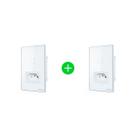 Kit Tomada com Interruptor Inteligente ETS 2001 Branco Intelbras - 2 unidades