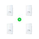 Kit Tomada com Interruptor Inteligente ETS 2001 Branco Intelbras - 4 unidades