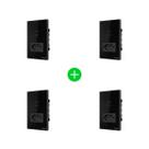 Kit Tomada com Interruptor Inteligente ETS 2001 Preto Intelbras - 4 unidades