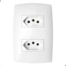 Kit Tomada Dupla 20a Canoa Branca 1625 Cor Branco C25 Kit Tomada Dupla 20a Canoa Branca 1625 Cor Branco C25