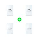 Kit Tomada Inteligente ETS 1001 Branco Intelbras - 4 unidades